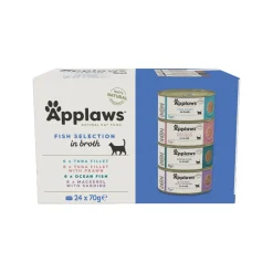 Applaws Hund & Katte mad Applaws multipack med fisk i bouillon til kat 24 x 70 g