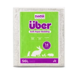 Premier Pet Über papirstrøelse 56 L Hvid