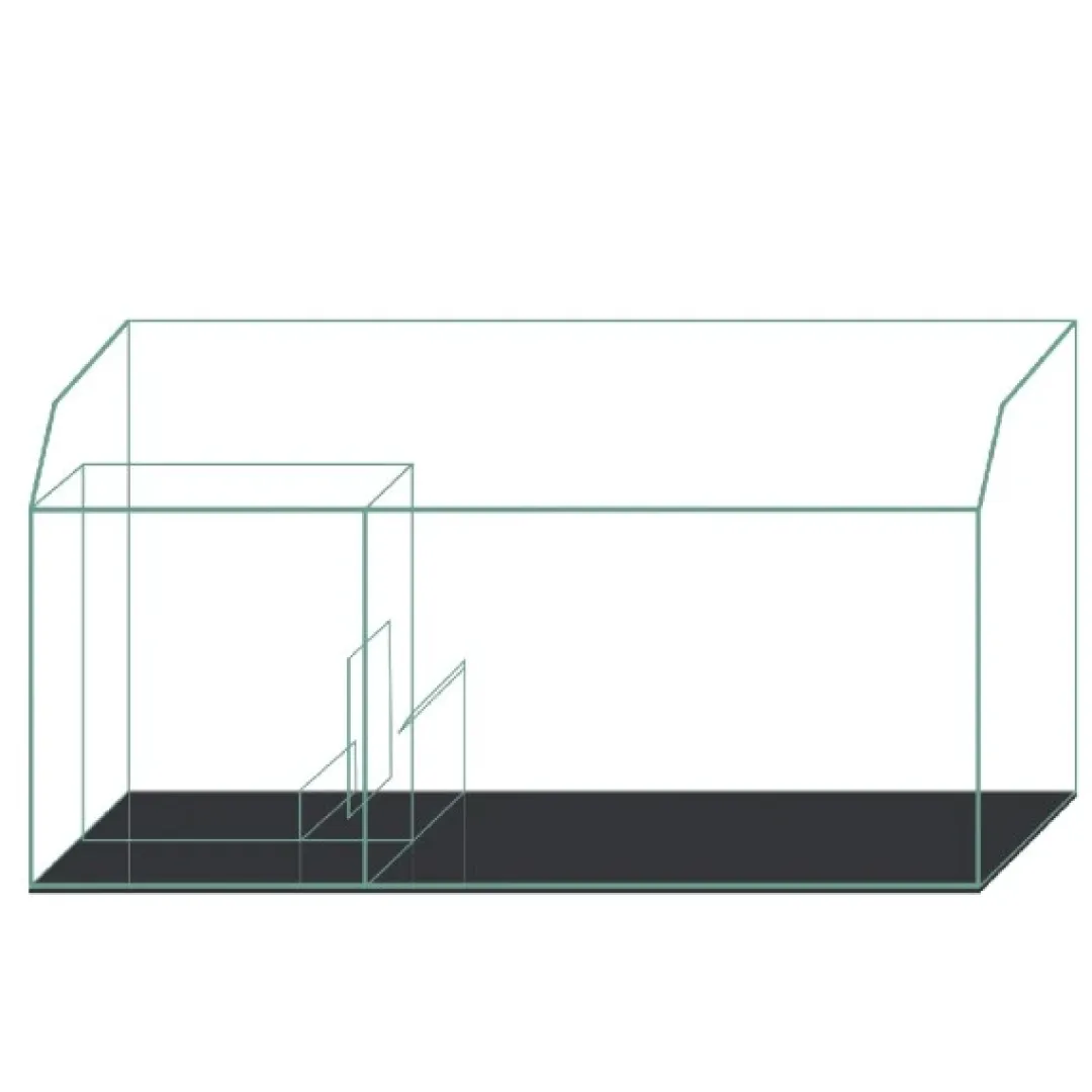 Blau - Aquaristic Blau Gran Cubic Super Reef 122 Black 366 liters Saltvandsakvarium