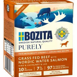 Bozita - Swedish natural quality Bozita Hund Purely Pate bøf og laks 370 g - Naturligt og saftigt