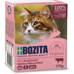 Bozita - Swedish natural quality Bozita Kattefoder Bidder i Gele med Oksekød 370 gram