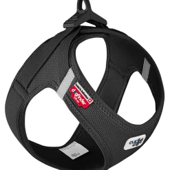 Curli Vest Hundesele Clasp Air Mesh S Sort - let og stabil sele til små hunde