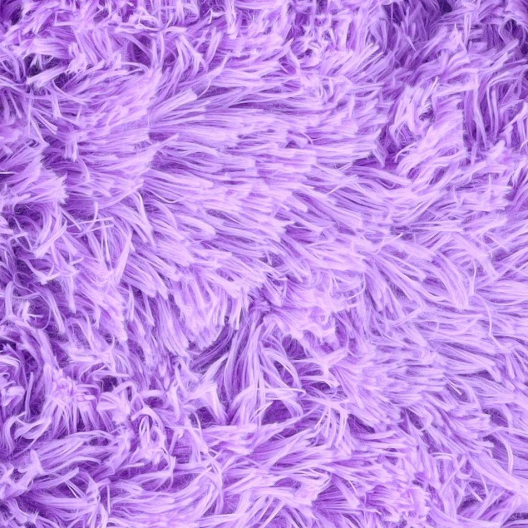 Flamingo Cushion Krems fluffy rund hundeseng small lilla