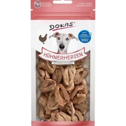 Dokas Premium Hunde og Kattesnacks Dokas Frysetørrede kyllingehjerter 22 g - naturlige hundesnacks