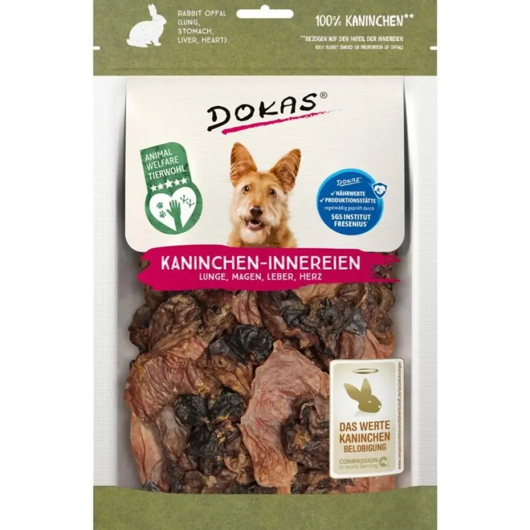 Dokas Premium Hunde og Kattesnacks Dokas Kaninindmad 100 g - eksklusive indmadssnacks