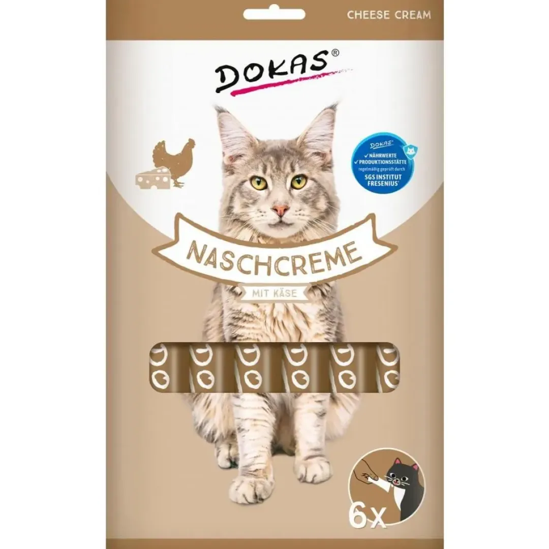 Dokas Premium Hunde og Kattesnacks Dokas Kat Creamy Slikbar Kattesnack Kylling med Ost 90 Gram