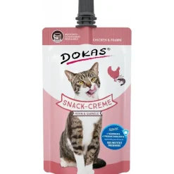 Dokas Premium Hunde og Kattesnacks Dokas Kat Snack-creme med kylling og rejer 90 Gram