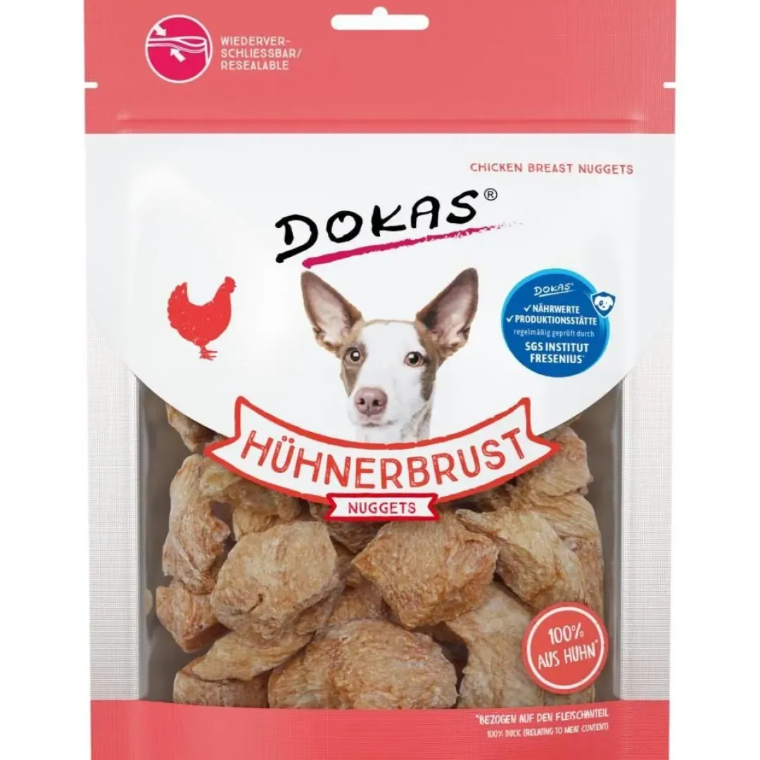 Dokas Premium Hunde og Kattesnacks Dokas Kyllingebrystnuggets 110 g - lækre hundesnacks med kylling