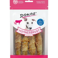 Dokas Premium Hunde og Kattesnacks Dokas Kyllingebryst tyggeruller 90 g - naturlige hundesnacks