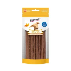 Dokas Premium Hunde og Kattesnacks Dokas Sticks med Kylling og Okselever 60 g - kornfri naturlige hundesnacks