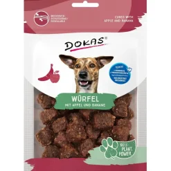 Dokas Premium Hunde og Kattesnacks Dokas Tern med æble og banan 105 g - sunde vegetabilske hundesnacks