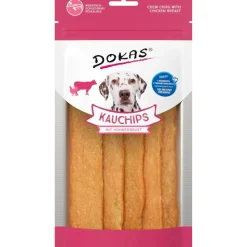 Dokas Premium Hunde og Kattesnacks Dokas Tyggechips med kyllingebryst 175 g - sprøde hundesnacks