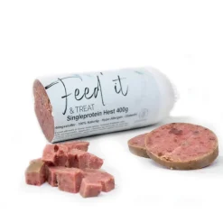 Feed it - Lækre snackpølser Feedit & Treat Pure Horse 400 g - naturlig hesteskærepølse til hund og kat