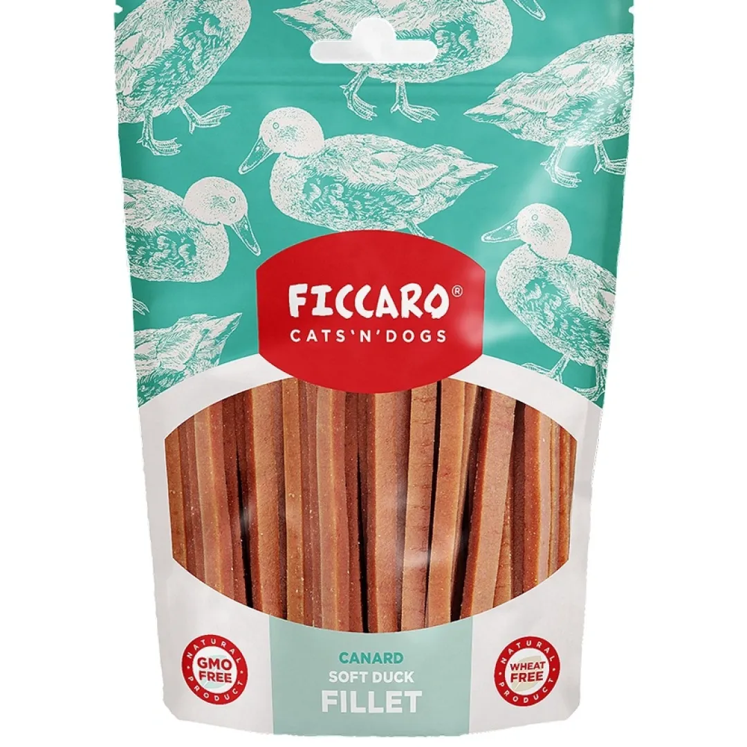 Ficcaro Katte og Hundesnack FICCARO Hundesnack And Soft Fillet - bløde andefileter 100 g