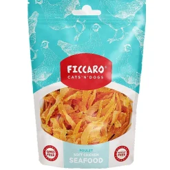 Ficcaro Katte og Hundesnack FICCARO Hundesnack Kylling Soft Seafood - bløde kyllingesnacks 100 g