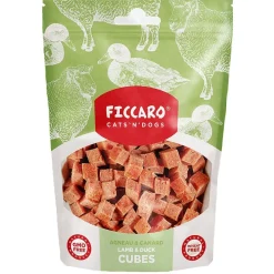 Ficcaro Katte og Hundesnack FICCARO Hundesnack Lam & And Cubes - lam og and i tern 100 g