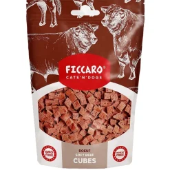 Ficcaro Katte og Hundesnack FICCARO Hundesnack Okse Soft Cubes - bløde tern af okse 100 g