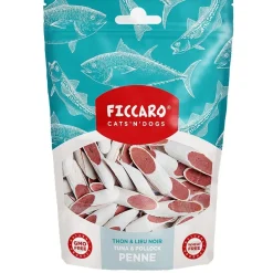 Ficcaro Katte og Hundesnack FICCARO Hundesnack Tun & Sej Penne - små penne med tun og sej 100 g