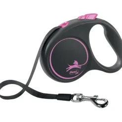 Flexi Hundesnor Flexi Black Design bånd S 5 meter 15 kg pink