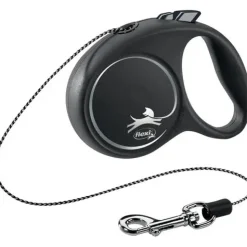 Flexi Hundesnor Flexi Black Design bånd XS 3 meter 8 kg sort
