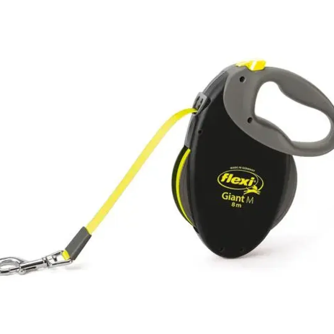 Flexi Hundesnor Flexi Neon Giant bånd M 8 meter 25 kg neon gul