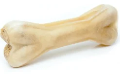 Treattime Håndlavet Presset Tyggeben med fyld af ged 12 cm 55 g - kompakt hundesnack