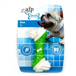 AFP All for paws Hunde Dental Bidelegetøj TPR ben med Kylling - tandplejende hundelegetøj med smag