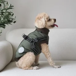Nordic Paws Hundejakke Thor med indbygget sele Grøn S