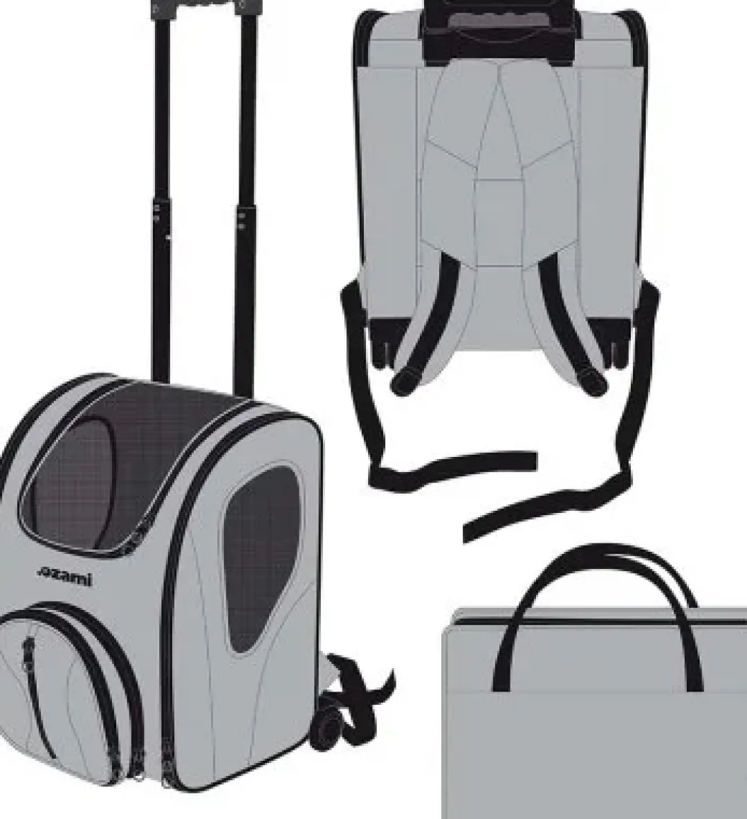 MiniZoo Hundetaske Trolley Small 34.5x31.5x45 cm (Ozami)