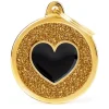 My Family Hundetegn Hundetegn My Family Shine cirkel med hjerte stor guld
