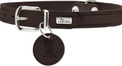 Hunter Aalborg Sport Mørkebrun 42 hundehalsbånd - 32-38 cm