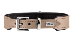 Hunter Basic halsbånd str.50 Stone - 35,0-43,0 cm