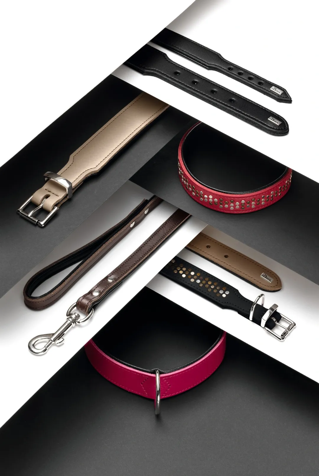 Hunter Basic halsbånd str.55 Stone - 41,0-49,0 cm