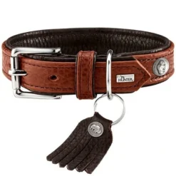 Hunter Cody 50 Cognac Mørkebrun hundehalsbånd - 37-43 cm
