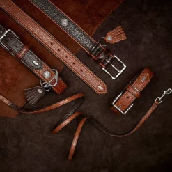Hunter Cody 60 Cognac Mørkebrun hundehalsbånd - 46-52 cm