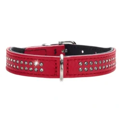 Hunter Diamond petit halsbånd str.37 Rød - 30-34 cm
