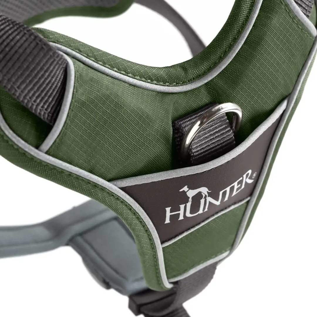 Hunter Divo hundesele L grøn/grå just mave 72-100 cm - Stabil kontrol og komfort
