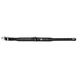 Hunter Halsbånd Diamond Petit 30 Sort - 23-27 cm