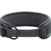 Hunter Halsbånd Divo XL Grå/Grå - justerbart hundehalsbånd (55-65 cm, B 5,5 cm)