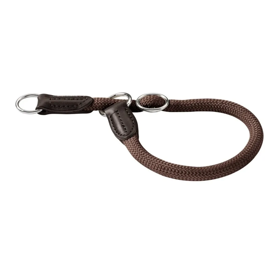 Hunter Halvkvæler halsbånd Freestyle Brun 60/10 - stilrent hundehalsbånd