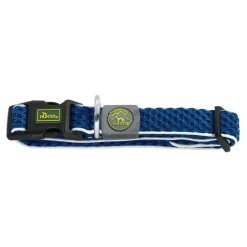 Hunter hunde halsbånd Hilo Blå S-M - justerbart hundehalsbånd (30-43 cm, B 2,5 cm)