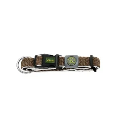 Hunter hunde halsbånd Hilo Brun L-XL - justerbart hundehalsbånd (40-60 cm, B 3,2 cm)