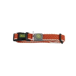 Hunter hunde halsbånd Hilo Orange S-M - justerbart hundehalsbånd (30-43 cm, B 2,5 cm)