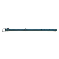 Hunter Hundehalsbånd læder Canada Elg Str.65 Petroleumsblå - 50-56 cm