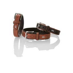 Hunter Hundehalsbånd læder Canada Elg Str.35 Cognac/Sort - 24-30 cm