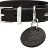Hunter Larvik Comfort 40 Sort Hundehalsbånd - justerbart hundehalsbånd (28 - 34 cm, B 2,2