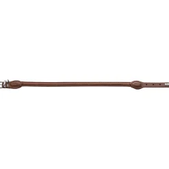 Hunter rundsyet okselæder halsbånd brun 35 cm - justering 28-32 cm