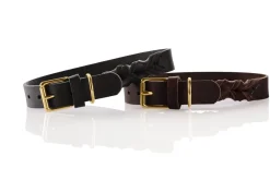 Hunter Sansibar Solid 65 Hundehalsbånd i læder - 52-59 cm