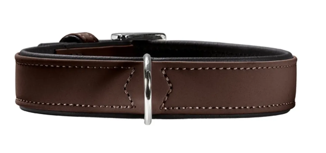 Hunter Softie hundehalsbånd 50 cm brun - 36-44 cm indstilling