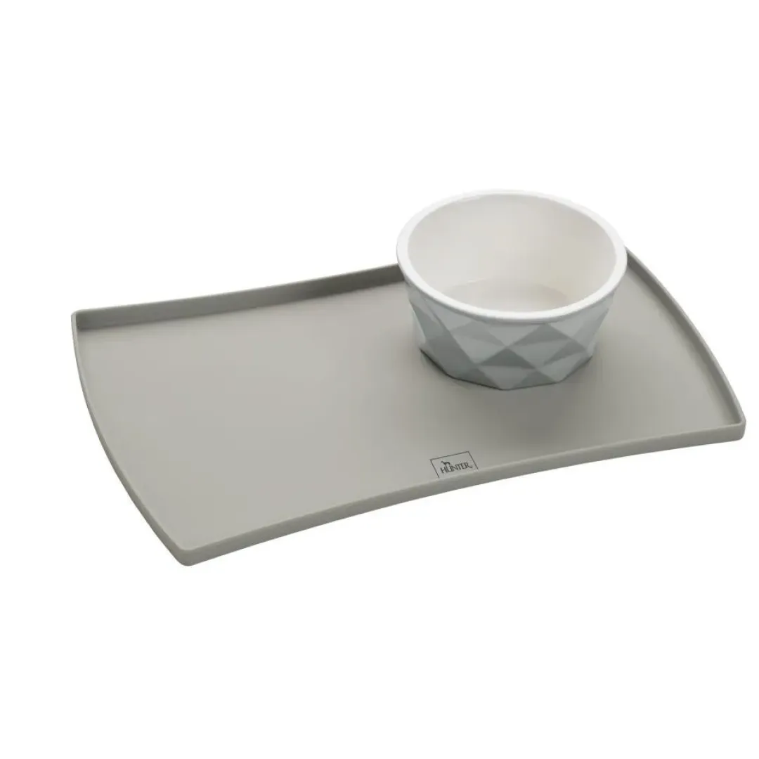 Hunter Vand og foderskåle underlag Eiby Grå S 48 x 30 cm